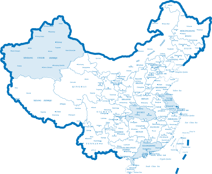 China cleanroom panel manufacturer map with production bases in Jiangsu Hubei Guangdong Xinjiang